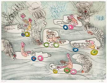 ROBERTO MATTA Les oh! Tomobiles.